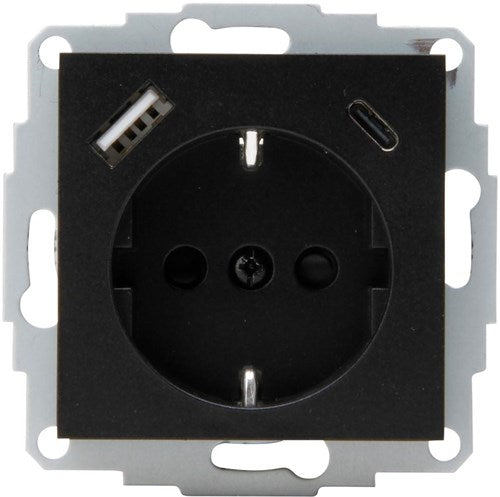 Presa da incasso Enzo Kopp hk07 antracite | ra+usb+usb-c-4623113