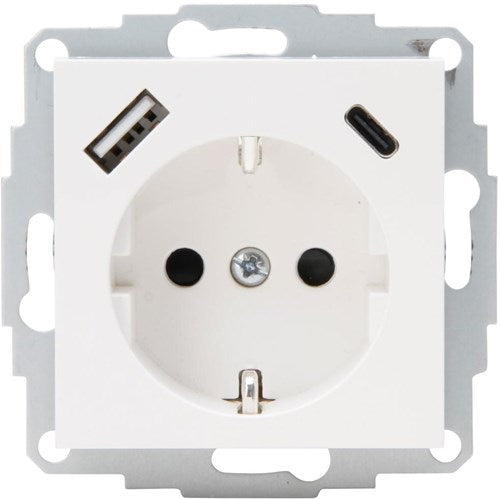 Enzo kopp hk07 enchufe empotrado blanco | ra + usb + usb-c - 4622116