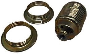 Enzo lamp holder e27 brass 2xring 6042845