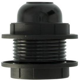 Portalampada Enzo e27 nero con 2 anelli 6043140