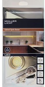 Juego de focos LED triangulares Enzo a3 | 7,5 vatios | sensor de infrarrojos | 3000k | historia del acero - 5018355