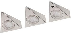 Juego de focos LED triangulares Enzo a3 | 7,5 vatios | sensor de infrarrojos | 3000k | historia del acero - 5018355