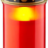 Lámpara funeraria LED Enzo | 12cm con temporizador | rojo (excl. batería 2xc) | luz conmemorativa | luz grave | luz de luto - 5099410