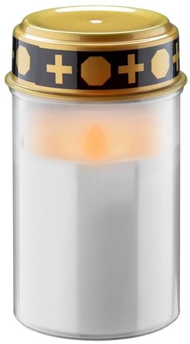 Enzo led rouwlicht | 12cm met timer | wit (excl. 2xc batterij) | herinneringslicht | graflicht | rouwlicht - 5099412