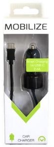 Enzo Mobilize cargador de coche USB 4200ma negro + cable USB-C 9540130