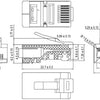 Enchufe modular enzo 8p 8c rj45 blindado por pieza 2575189