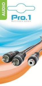 Enzo pro-1 audio tulp male -> 2 tulp female 0,20 meter 9208500