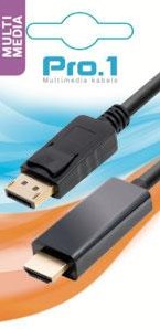 Enzo pro-1 displayport 20pin macho a hdmi macho 2,0 metros - 9287010