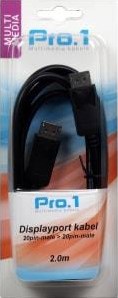 Enzo pro-1 displayport 20pin macho a macho 2,0 metros - 9286020