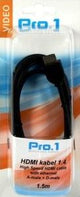 Enzo pro-1 hdmi kabel a naar d micro 1,5 meter 1.4 - 9285010