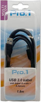 Enzo pro-1 usb 3.0 a male naar a female 1.8 meter - 9280242