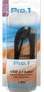 Enzo pro-1 USB-C 3.1 -> Spina USB 2.0 A 1,8 metri - 9280440