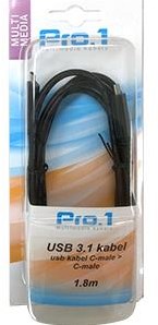 Enzo pro-1 USB-C 3.1 tipo C > cavo di collegamento tipo C 1,80 m - 9280400