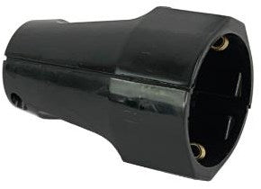 Enchufe hembra con toma de tierra Enzo acoplamiento negro 6141600