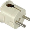 Enchufe de tierra Enzo acodado baquelita blanca mk 6140595