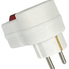 Adattatore spina con terra Enzo interruttore bianco 6140890