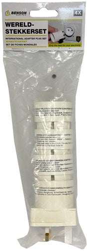 Set tappi da viaggio Enzo modello tower 4 pezzi universale bianco 6254025