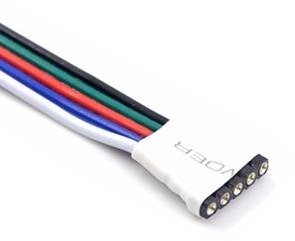 Conector Enzo rgbw hembra 5 pines cable 15cm 4380060