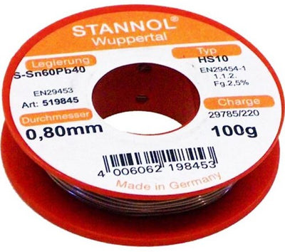 Nucleo in resina di stagno saldante Enzo stannol diametro 0,8 mm 100 gr - 6474982