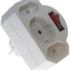 Adaptador enchufe enzo 2xeuro 1x ra plus interruptor 6140895