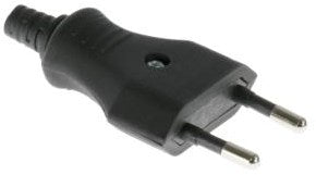 Enchufe Enzo de baja corriente negro 6140200