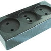 Toma de mesa Enzo 3v alargada negra 6871020