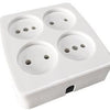 Presa da tavolo Enzo 4v quadrata bianco 6871220