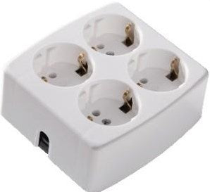 Enzo tafelcontactdoos ra 4v vierkant wit pq 6871910