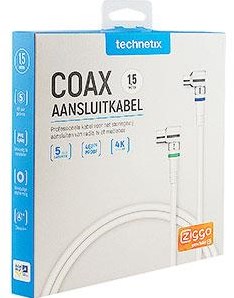 Cable de conexión coaxial Enzo technetics 1,5 m conector en ángulo recto completo - 2075010