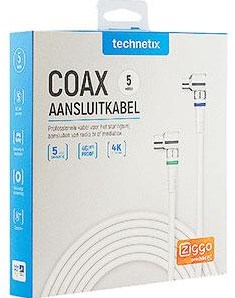 Cavo di collegamento coassiale Enzo technetics da 5 m completo di spina ad angolo retto - 2075030