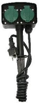Enzo tuinstopcontact dubbel op spies | spatwaterdicht | met 1.5 meter kabel - 5070105