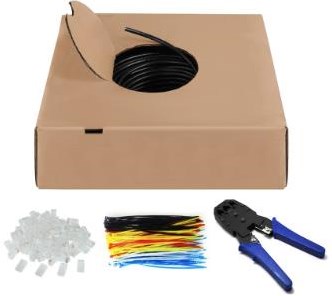 Enzo utp cat6 box 100 m grigio solido set da esterno - 1381540