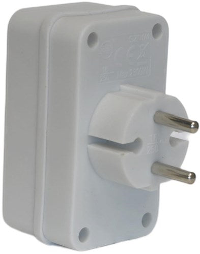 Spina Enzo quattro vie euro bianca - 6175910