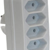 Spina Enzo quattro vie euro bianca - 6175910