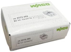 Morsetto per saldatura Wago 2 volte 0,5-2,5qmm tra bianco 2273-202 | 100 pezzi