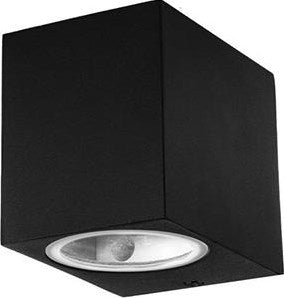 Lampada da parete Enzo | alluminio | 1xgu10 | ip44 | nero | quadrato - 5086007