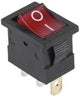 Interruttore basculante Enzo 1p on-off piccolo nero rosso illuminato 7430715