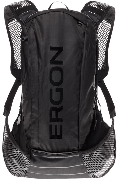 Ergon BX2 EVO Mochila negra - Ligero - Adecuado para excursiones de un día - 10 + 1.5L Volumen - Implaz de agua - Nylon de poliéster - Otro sistema de sujeción - incluida la cubierta de la lluvia