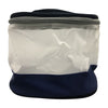 Voorkappers etui rond blauw wit met handvat