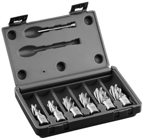 Euroboor hcs.kit | Juego de brocas huecas de 6 piezas con grabación Weldon de 19,05 mm - hcs.kit