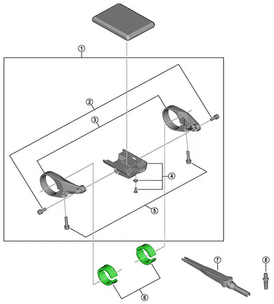 Shimano adapter sleeve for sc-e6000 sc-e6010 sc-e6100 display holder