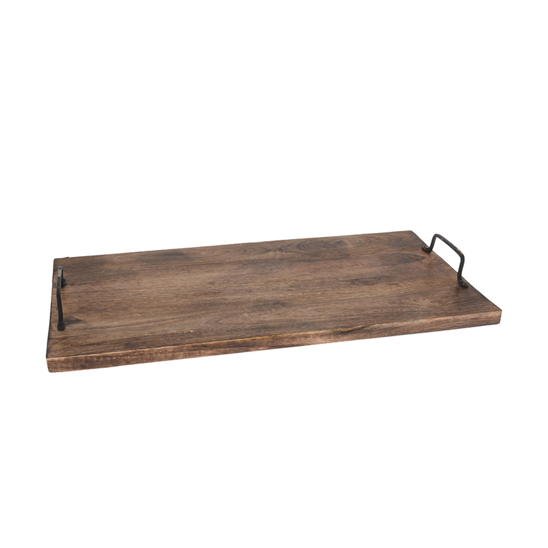 Excelente artículo para el hogar tabla de servir madera de mango con asas 56,5x30cm