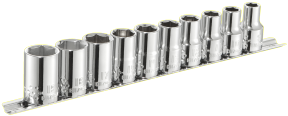 Expert by facom set di prese metriche 1 2 | 10 pezzi | incl. cremagliera | e034837 - e034837