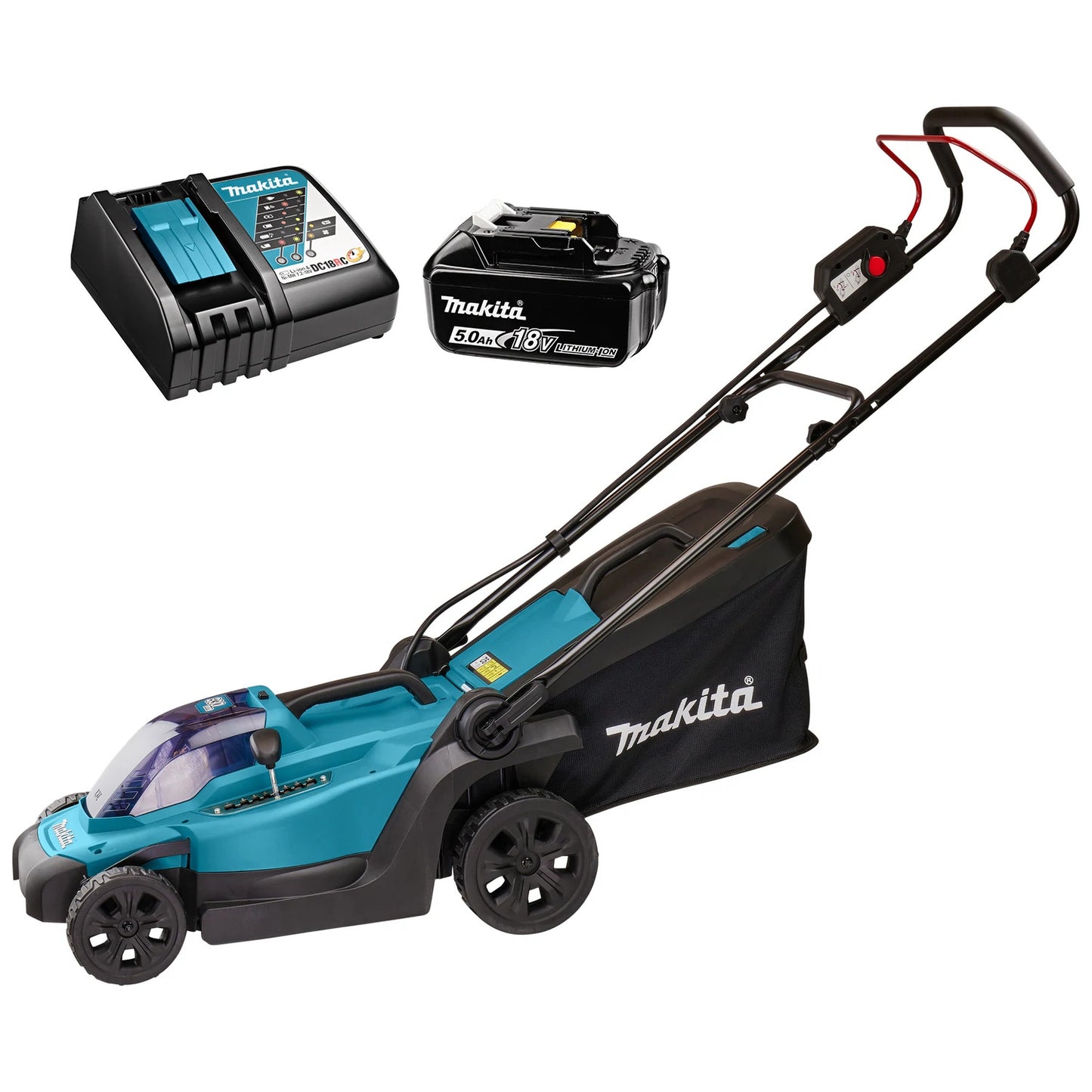 Cortacésped batería makita dlm330rt lxt 18v | 33cm | Batería de 5,0 ah + cargador rápido | en caja