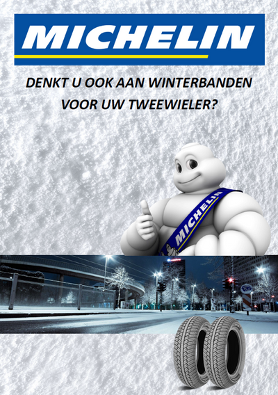 Póster Michelin 'Tires de invierno de dos ruedas' para A1 Sidewalk Board NL