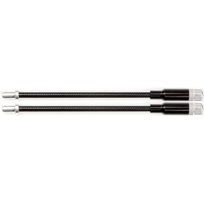 Primero ajustable Flex V-Brake Cable Tubo Metal Metal Negro (2 piezas)