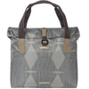 Basil Elegance fietsshopper, Green PET, waterkerende vouwsluiting, gepolsterde hand schouderbanden, 20-26L, taupe