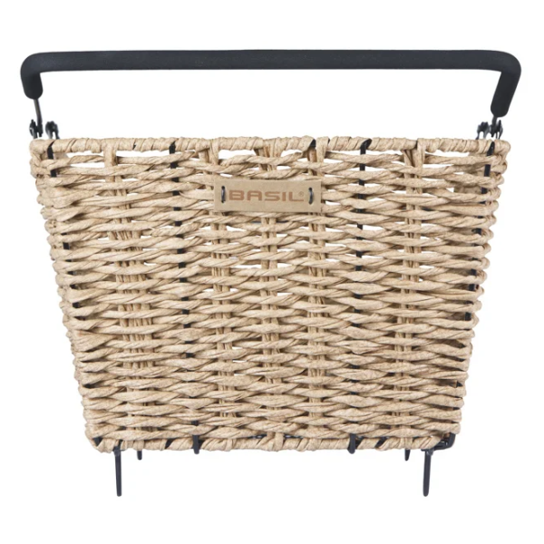 Basil Bicycle Basket Cento Rattan Look Multi System 40 x 25 x 12 cm - Sealgrass