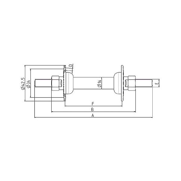 MARWI Fore Hub 412 36 fori 100 mm Costruito -in larghezza cromato
