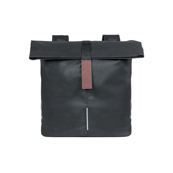 Bolsa de bicicleta doble de Basil City - Poliéster repelente de agua - Sistema de puentes negros - 28-32L - 28-32L